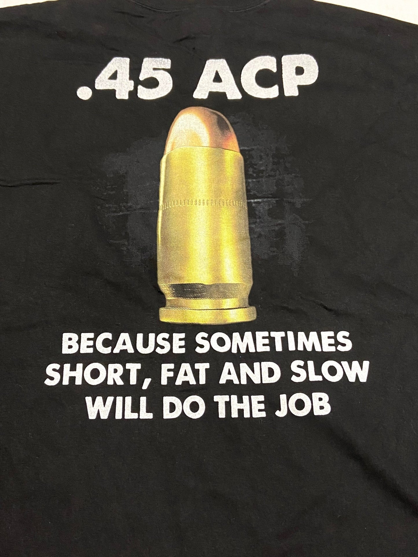 .45 ACP Adult 3XL Black T-Shirt by Unknown (Note: Graphics on Back of Shirt)