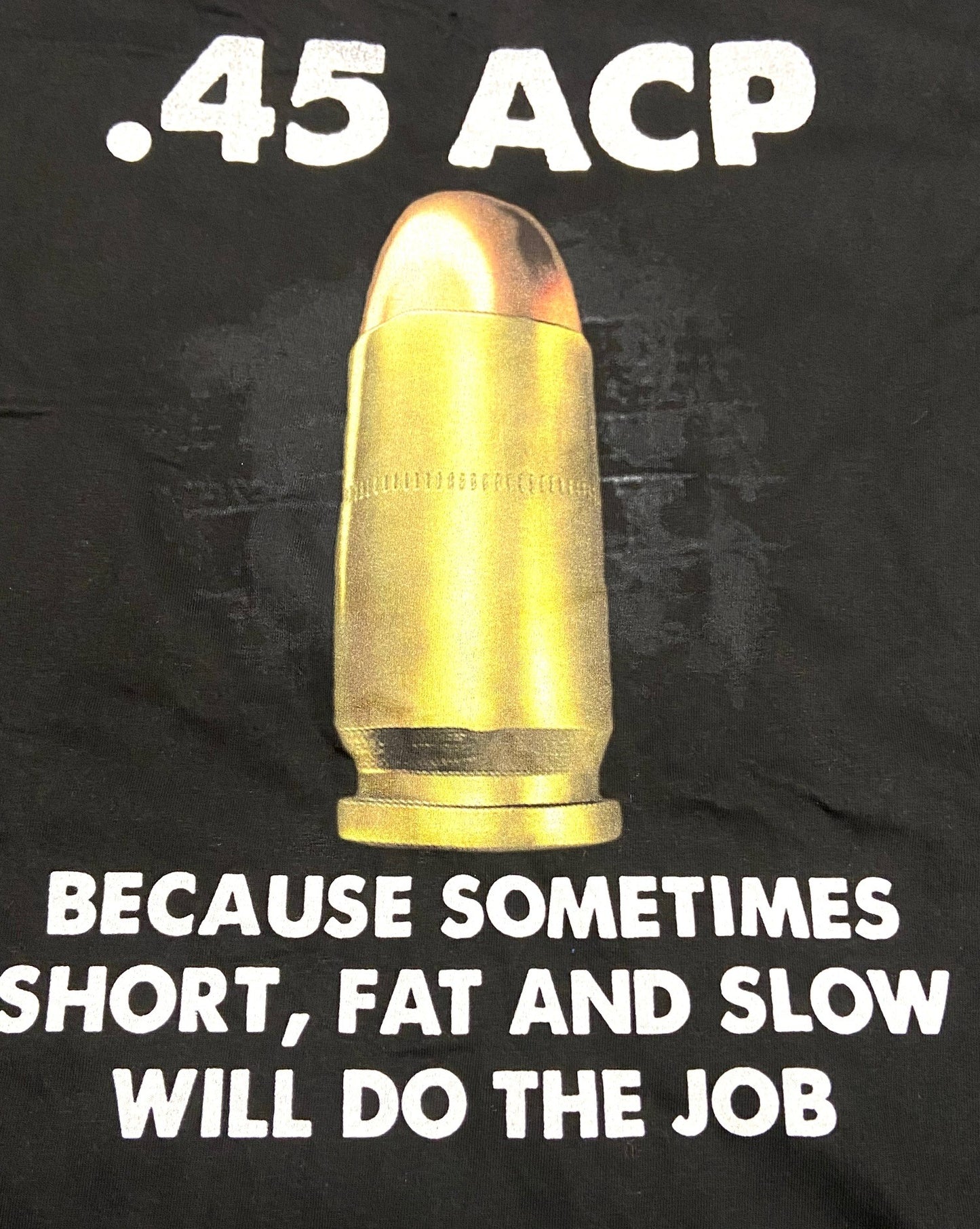 .45 ACP Adult 3XL Black T-Shirt by Unknown (Note: Graphics on Back of Shirt)