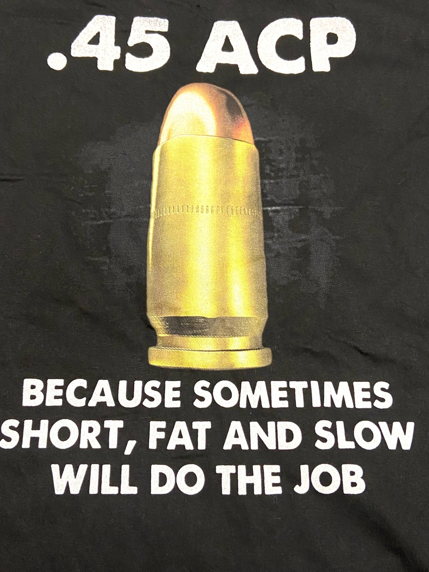 .45 ACP Adult 3XL Black T-Shirt by Unknown (Note: Graphics on Back of Shirt)