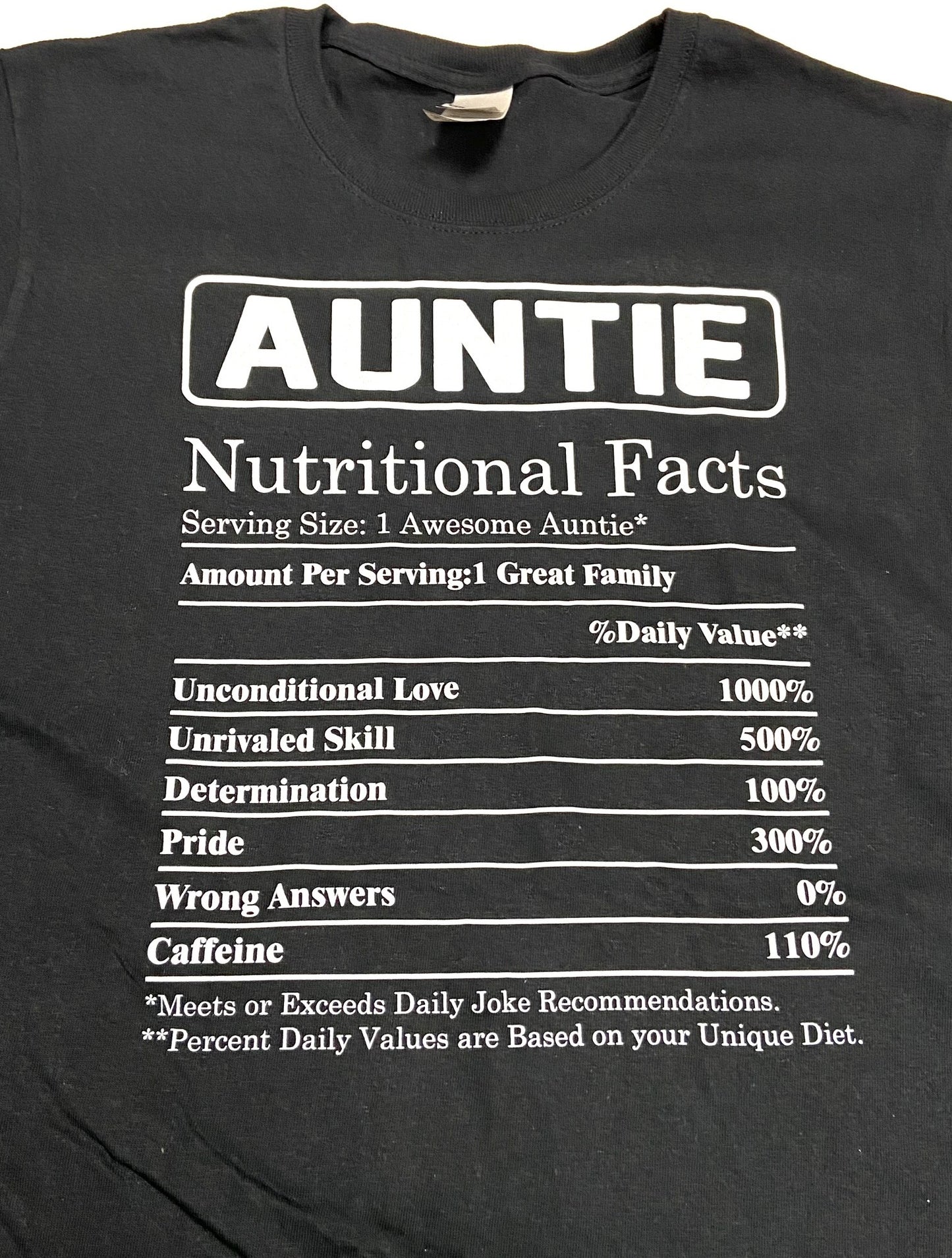 "Auntie" Ladies Medium Black T-Shirt by Unknown