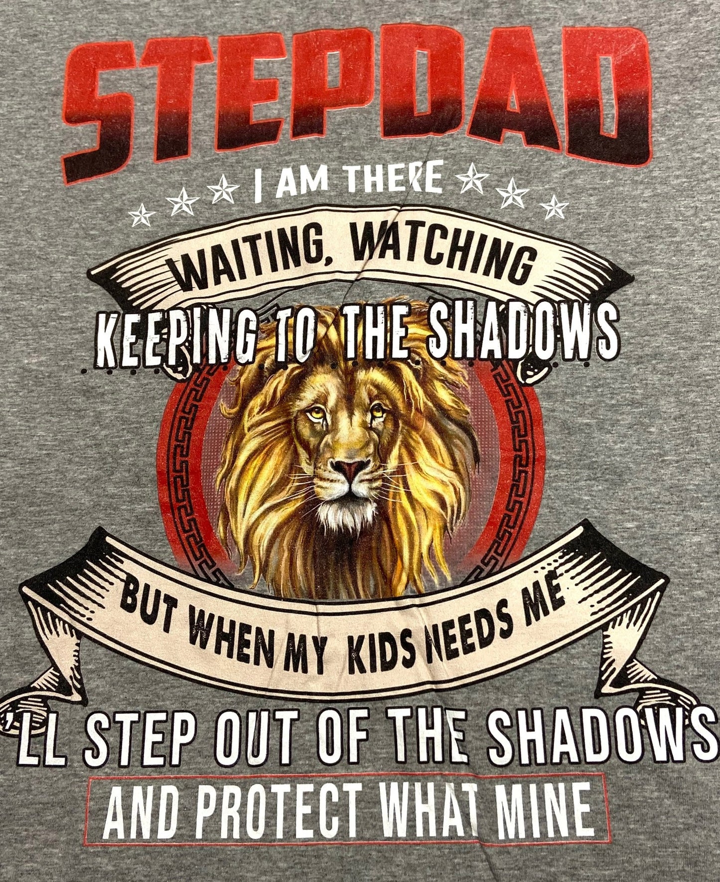 "Stepdad" Adult Gray XL T-Shirt by Unknown (SEE BELOW)