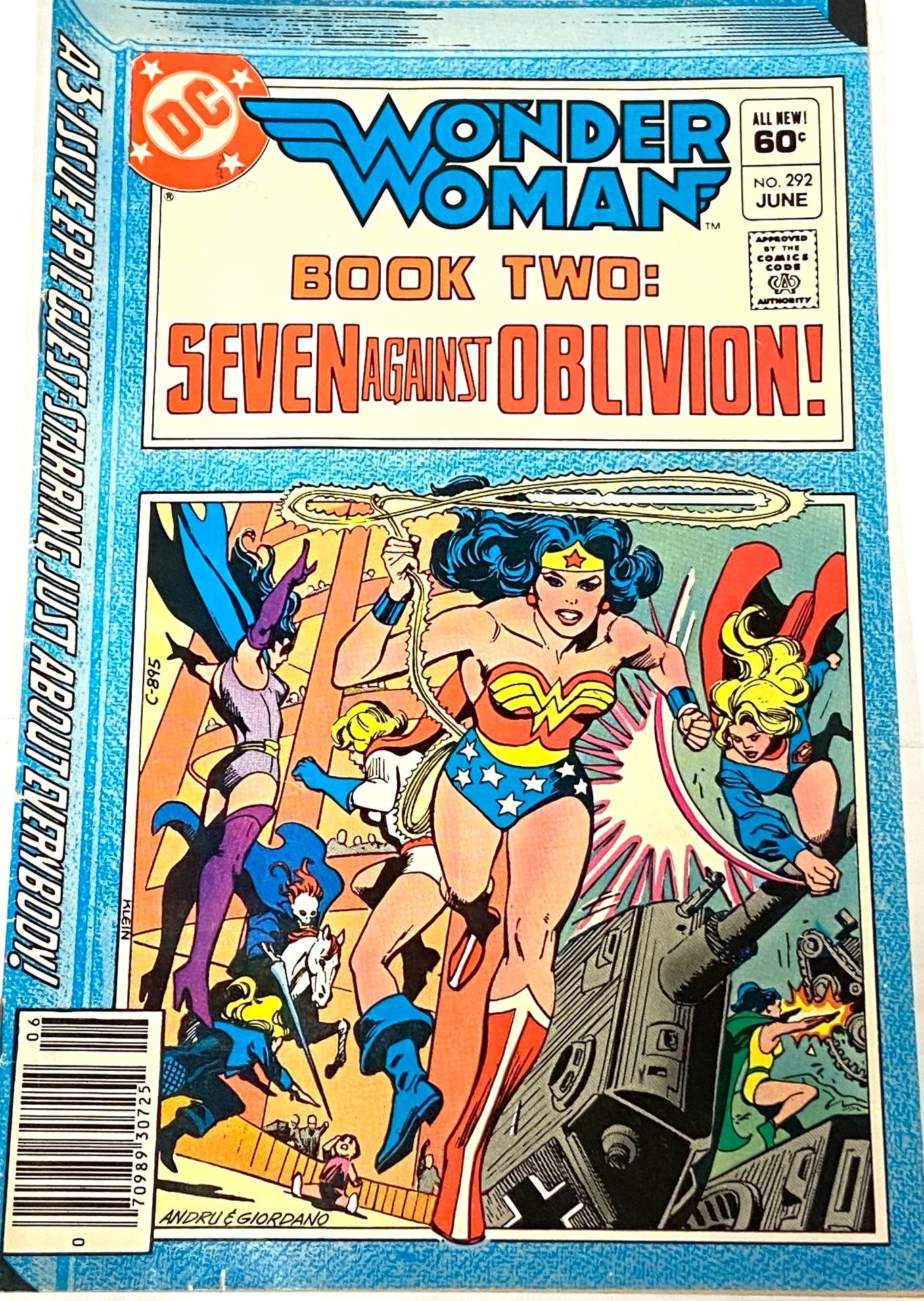 Wonder Woman Book 2: Seven Against Oblivion! June 1982 by DC Comics