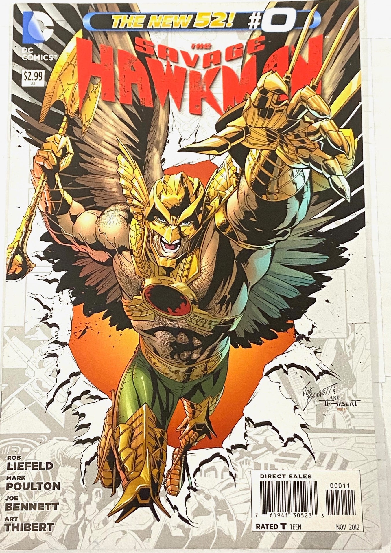 The Savage Hawkman: The New 52! November 2012 Issue # 0 by DC Comics