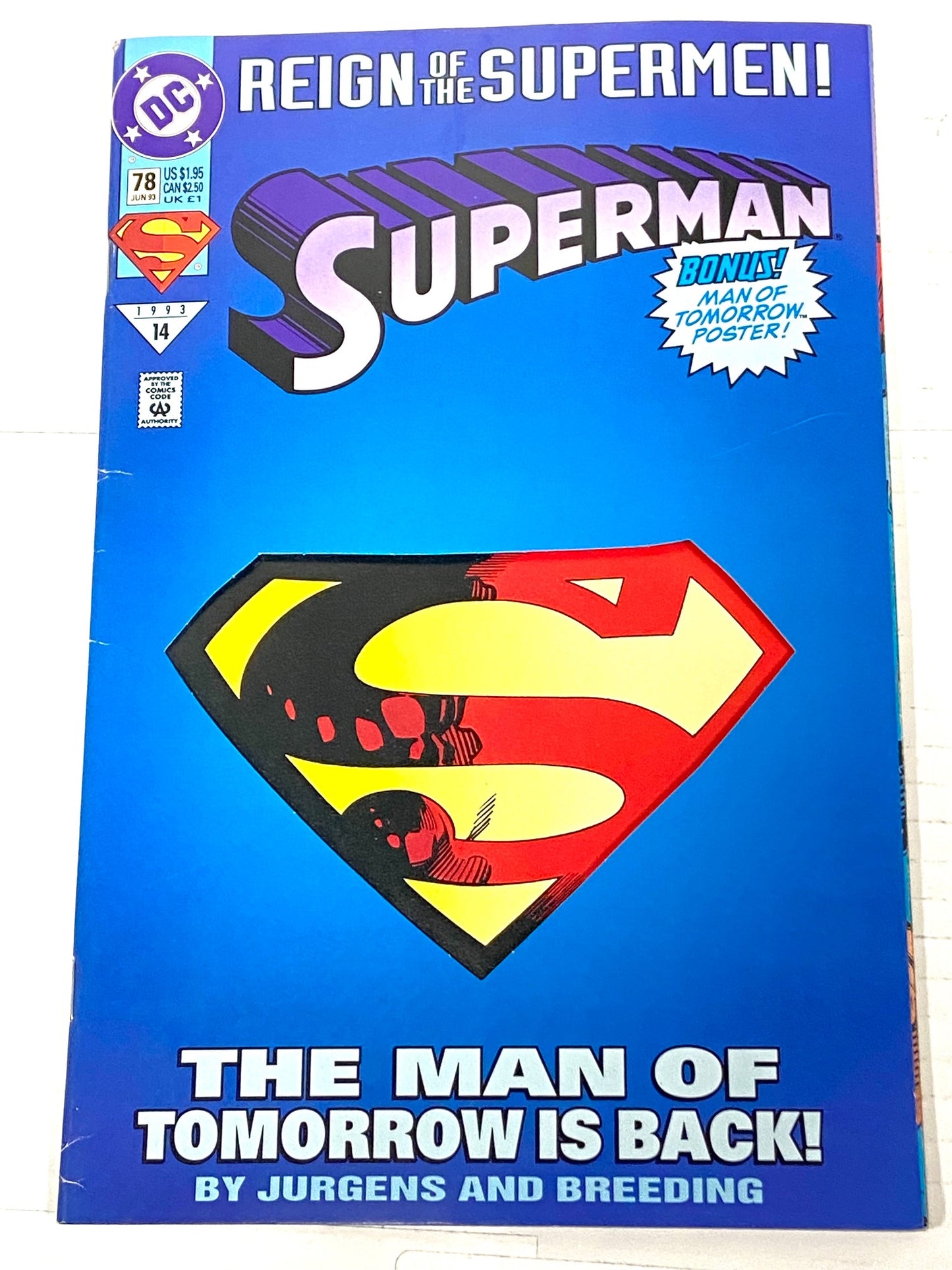 Superman: Reign of the Supermen June '93 Issue # 78 by DC Comics