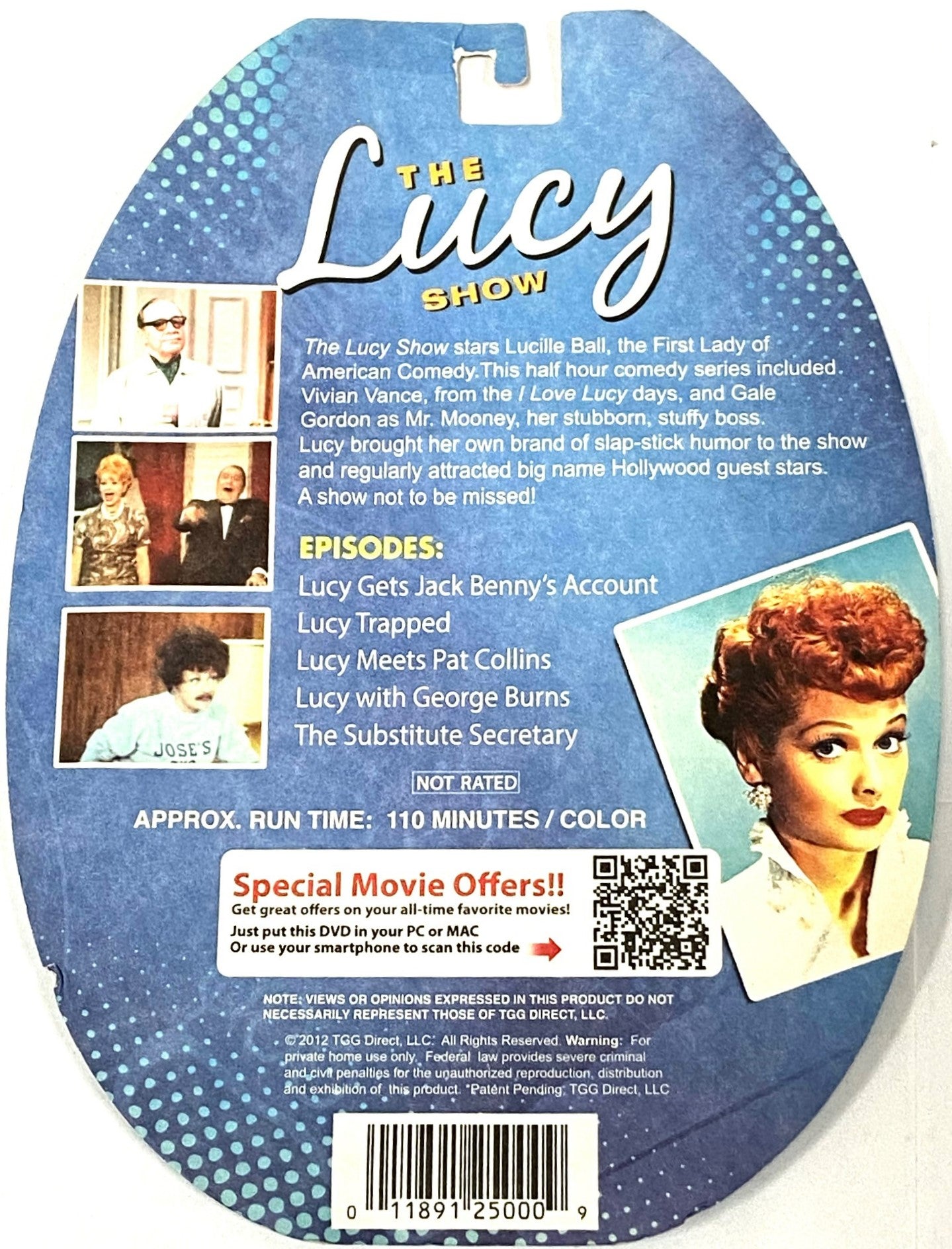 Lucille Ball 5 Famous Episodes DVD from "The Lucy Show" 1962-1968 by TGG Direct, LLC