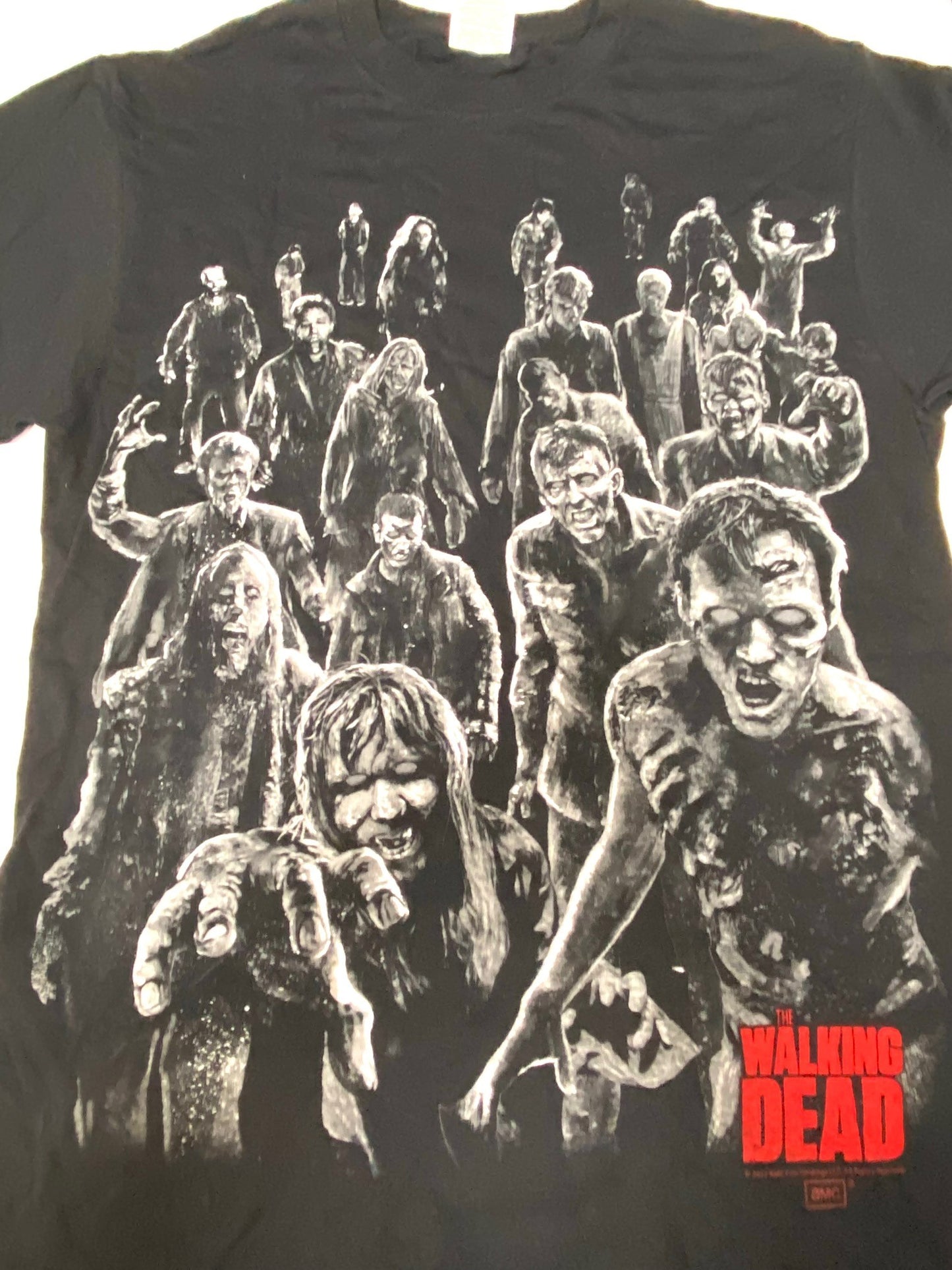 Walking Dead 2012 "Group" Black Tee Size Medium By AMC Holdings LLC