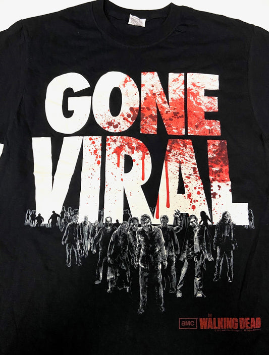 Walking Dead 2012 "Gone Viral" Adult Black T-Shirt by AMC Holdings LLC