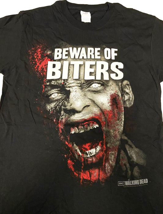 Walking Dead 2013 "Beware of Biters" Adult Black T-Shirt Medium & XL by AMC Holdings LLC