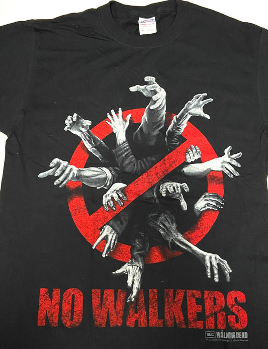 Walking Dead 2012 "No Walkers" Adult Black T-Shirt Medium & 3XL by AMC Holdings LLC