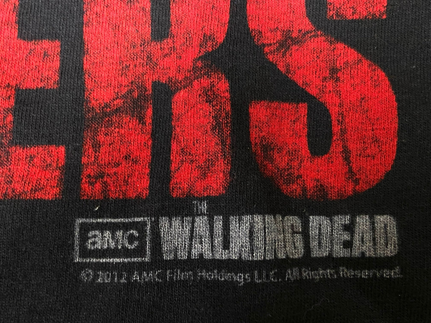 Walking Dead 2012 "No Walkers" Adult Black T-Shirt Medium & 3XL by AMC Holdings LLC