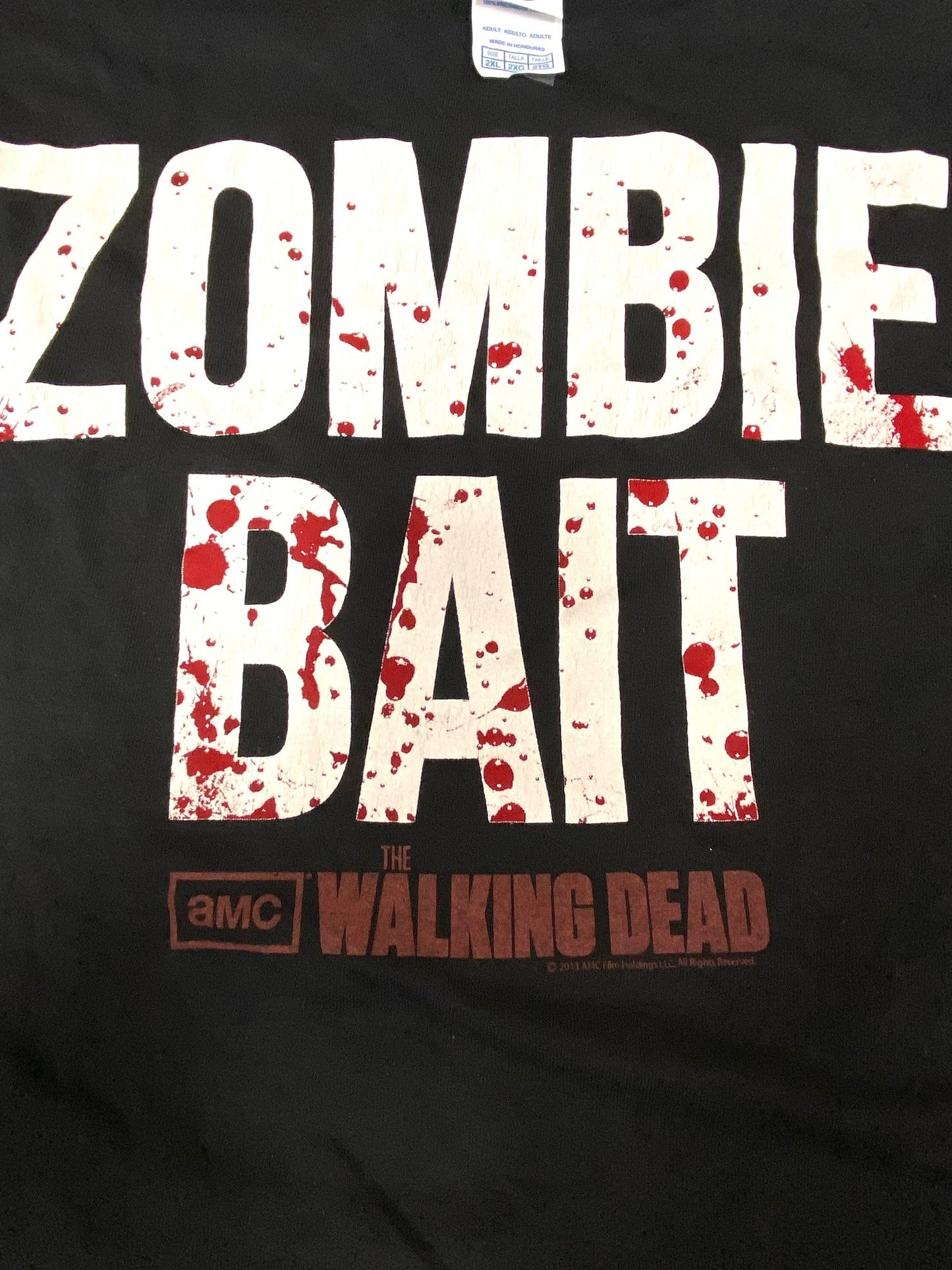 Walking Dead 2013 "Zombie Bait" Black Tee Size 2XL by AMC Holdings LLC