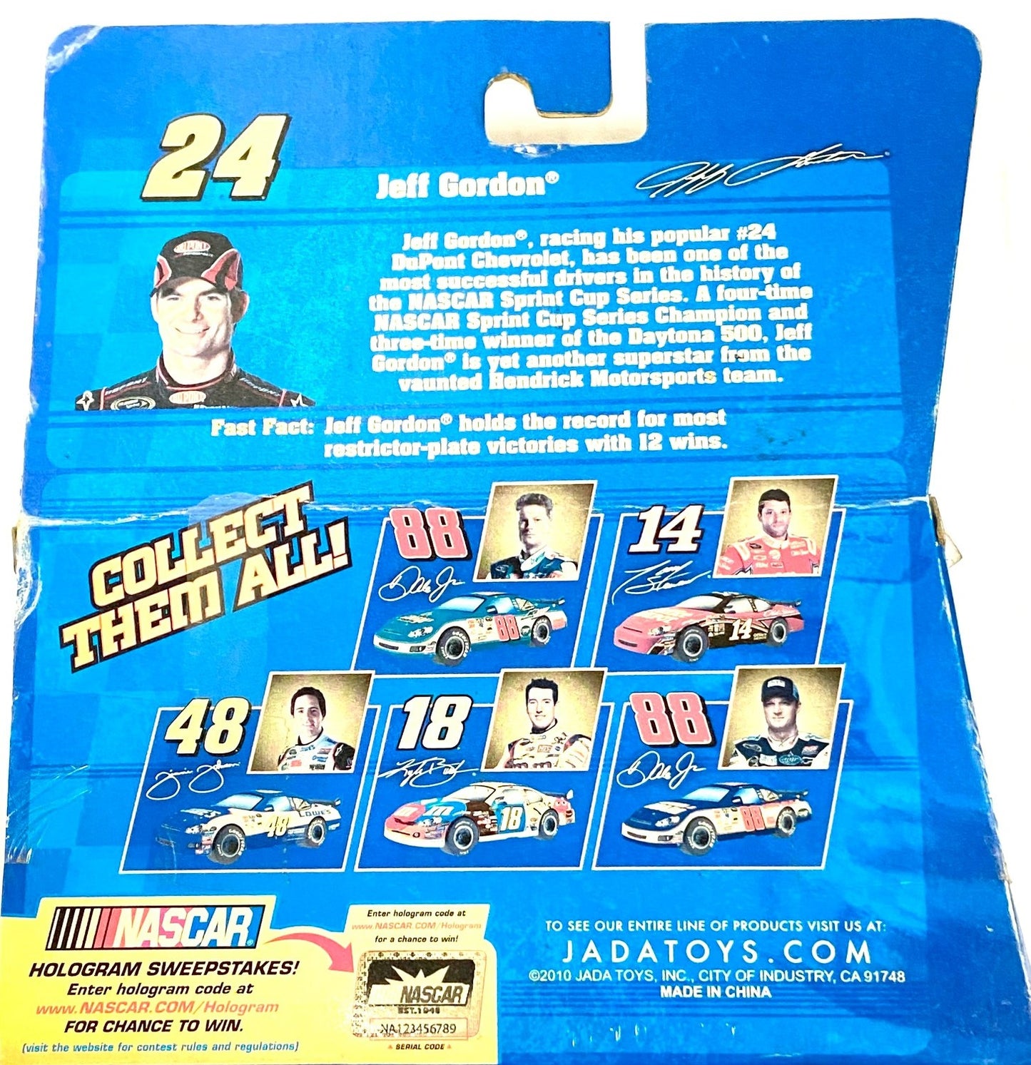 Jeff Gordon #24  NASCAR 2010 Motorized 1:43 Pull-Back Vehicle (Used) by Jada Toys