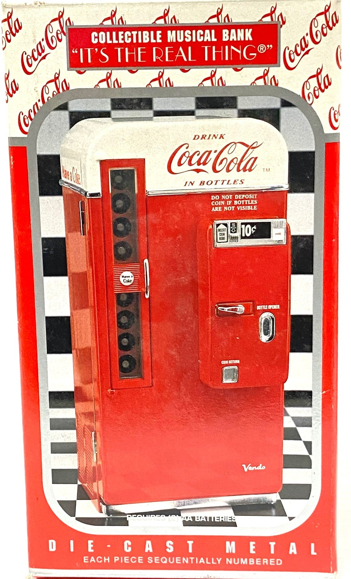 Coca-Cola 1994 "It's the Real Thing" Musical Vending Machine Bank by Enesco Corp.