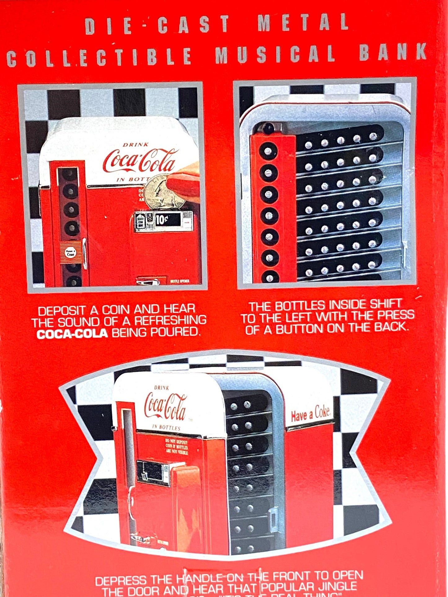 Coca-Cola 1994 "It's the Real Thing" Musical Vending Machine Bank by Enesco Corp.