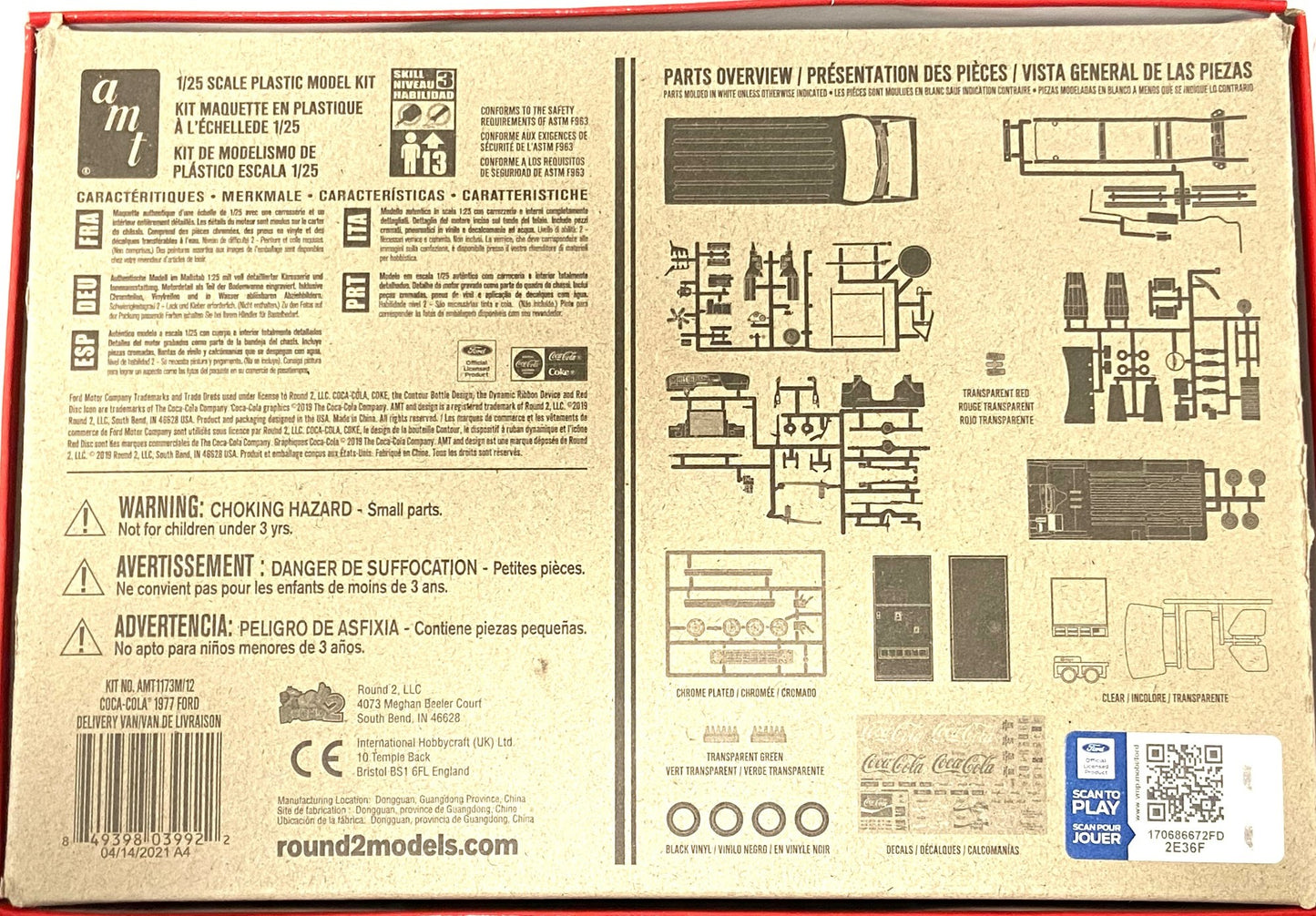 1977 Ford Coca-Cola 1:25 Scale Model White Delivery Truck by AMT