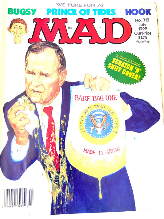 Mad Magazine: "George Bush" Cover  #312 July 1992 by E.C. Publications