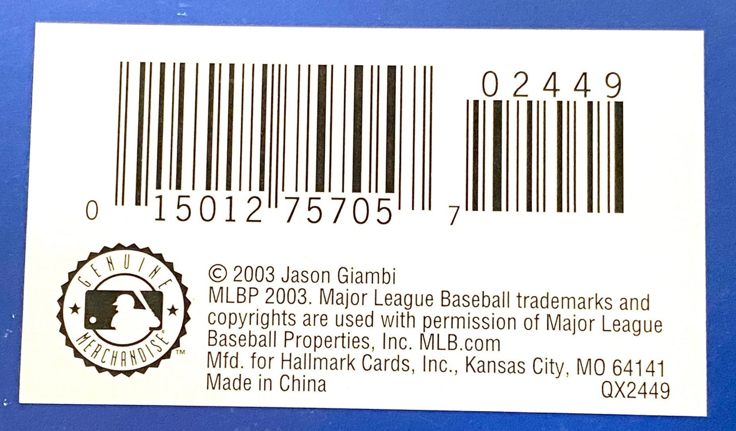 Jason Giambi 2003 MLB New York Yankees Ornament (Used) by Hallmark