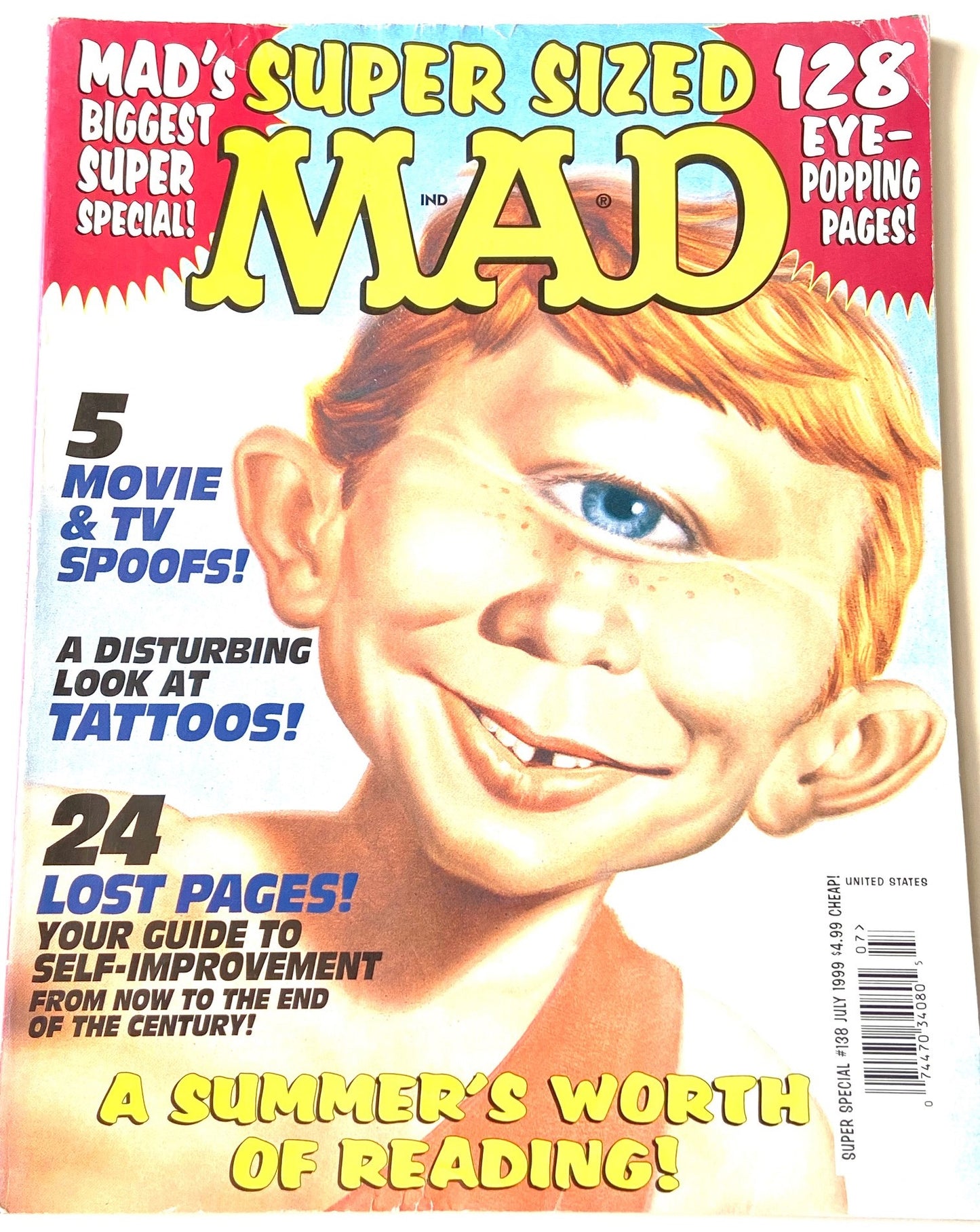 Mad Magazine: "Super Special -- Cyclops Cover"  Issue #138 July 1999 by E.C. Publications