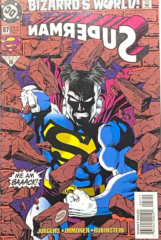 Superman: "Bizarro's World" March 1994 Issue # 87 by DC Comics