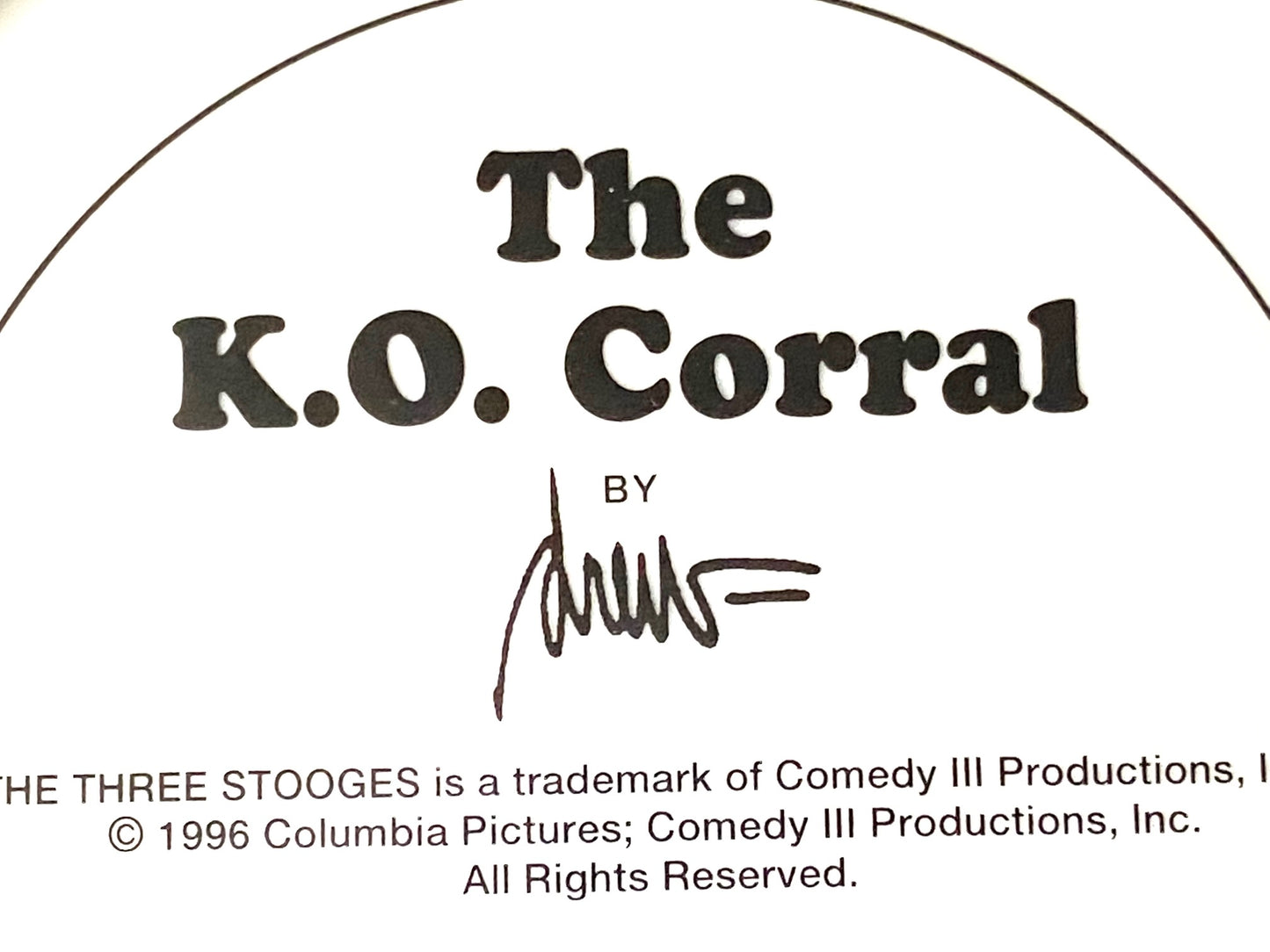 The Three Stooges 1996 "The KO Corral" Ltd Ed Collectible Plate by Franklin Mint