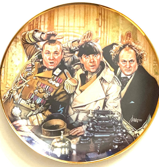 The Three Stooges 1993 Ltd. Ed. Porcelain Collectors Plate by Franklin Mint