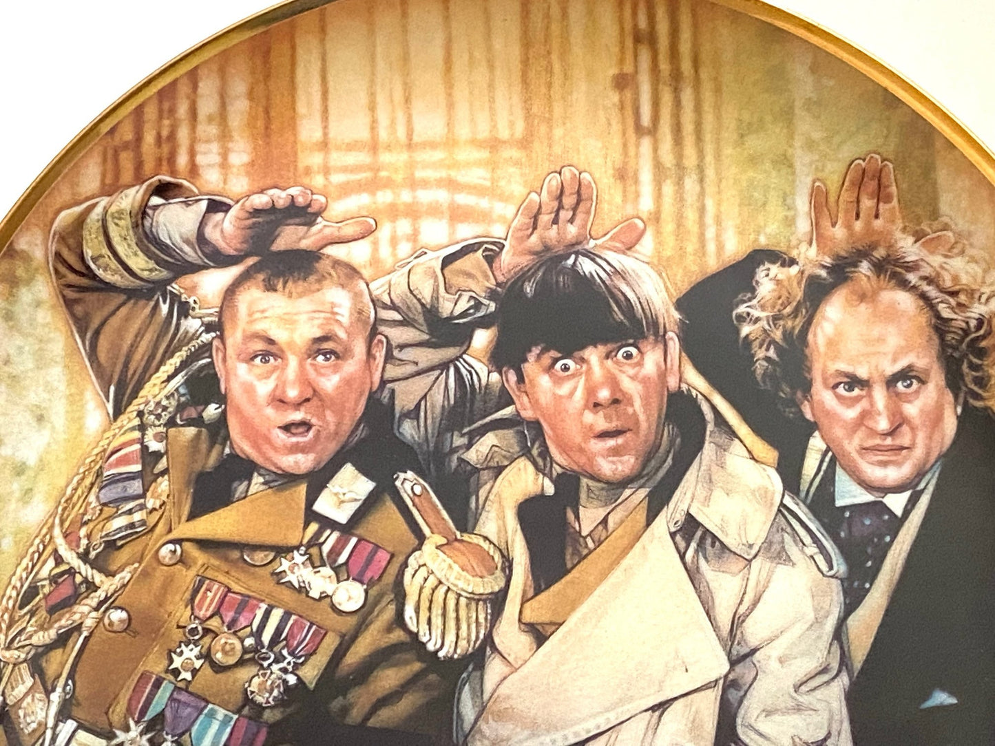 The Three Stooges 1993 Ltd. Ed. Porcelain Collectors Plate by Franklin Mint