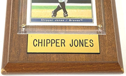 Chipper Jones 1999 MLB Plaque Big Play Maker Victory Card (Used) by Upper Deck