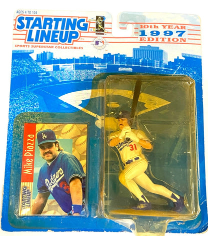 Mike Piazza 1997 MLB Los Angeles Dodgers Starting Lineup Figurine Used by Kenner