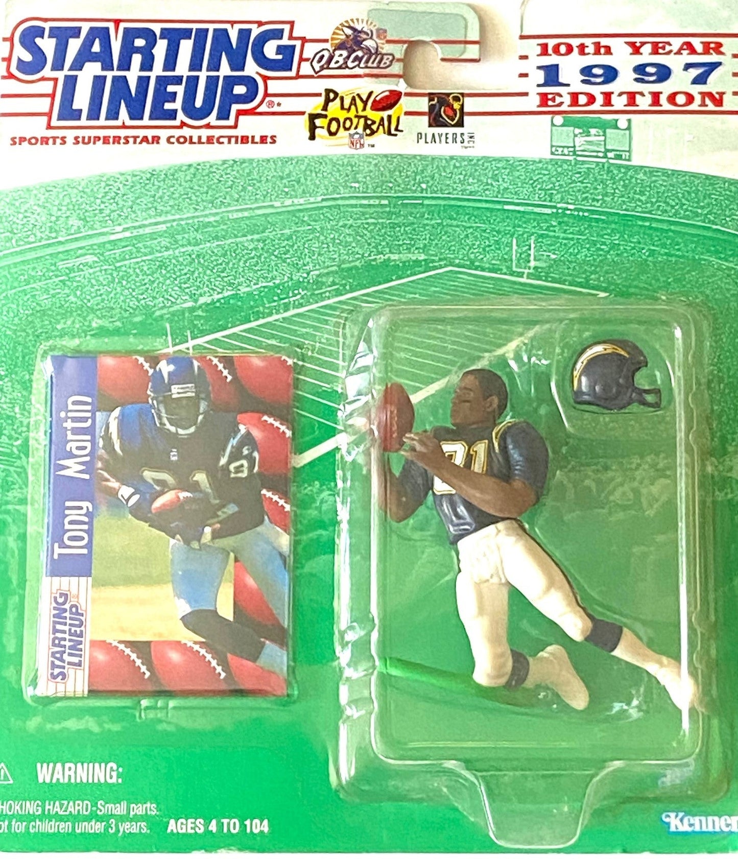 Tony Martin 1997 NFL San Diego Chargers Starting Lineup Figurine by Kenner