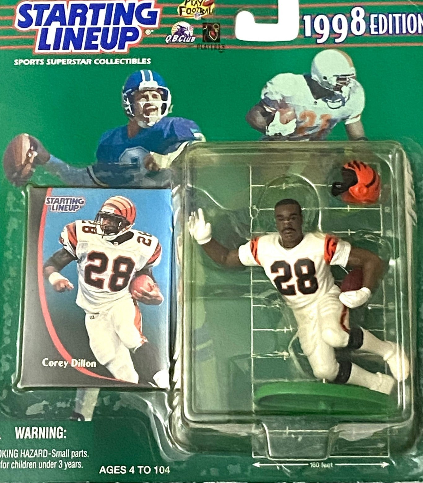 Corey Dillon 1998 NFL Cincinnati Bengals Starting Lineup Figurine by Kenner