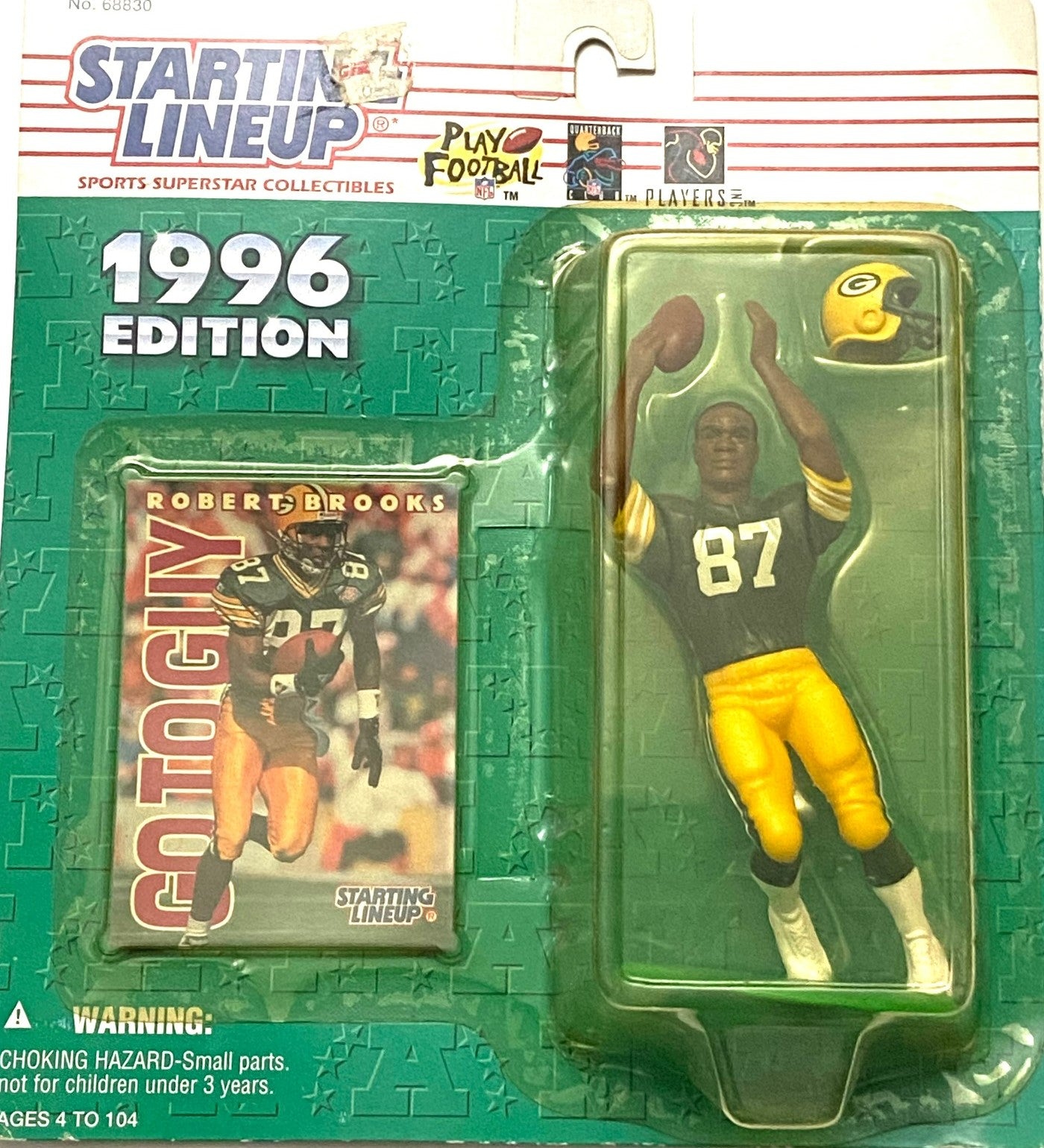 Robert Brooks 1996 NFL Green Bay Packers Starting Lineup Figurine by Kenner