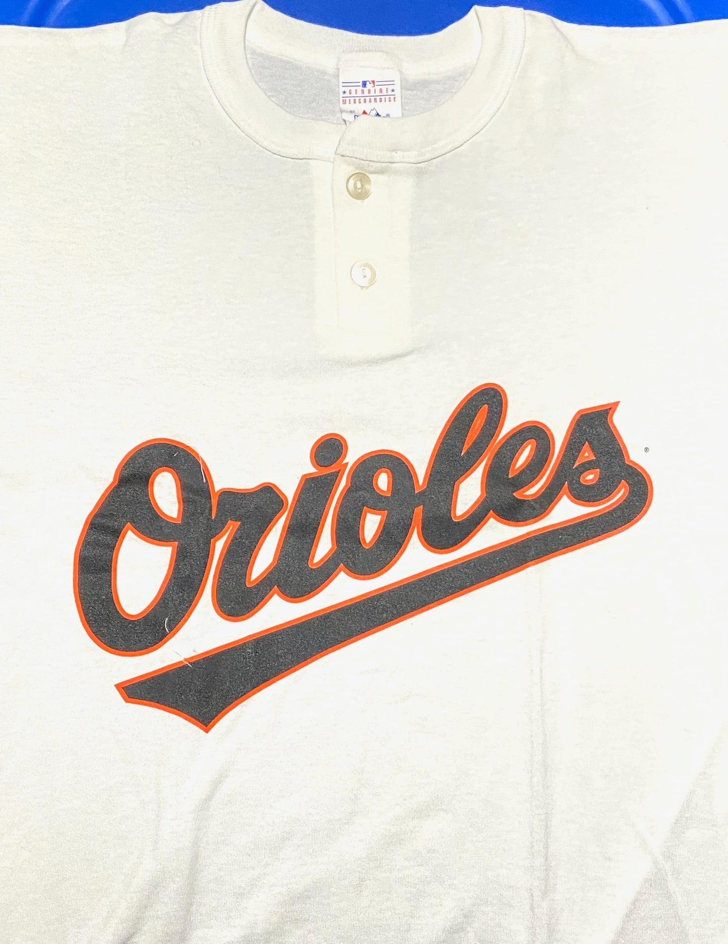 Baltimore Orioles 2012 MLB White Button Tee Youth Sm & Adult Med by Majestic