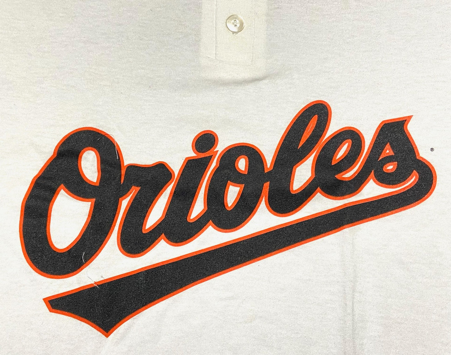 Baltimore Orioles 2012 MLB White Button Tee Youth Sm & Adult Med by Majestic