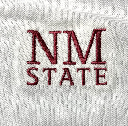 New Mexico State Aggies NCAA Adult Small White Polo Shirt by Oxford America