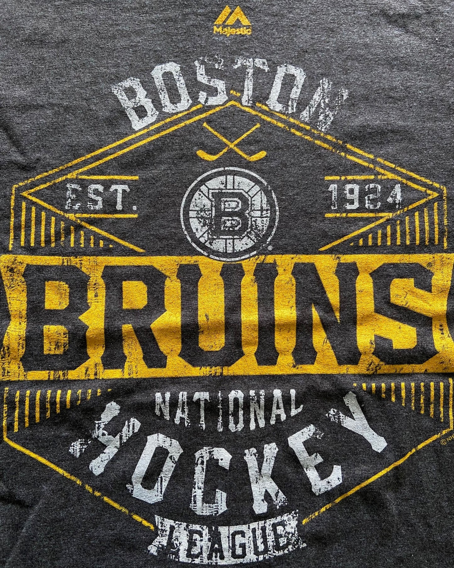 Boston Bruins 2016 NHL "EST. 1924" Adult Medium Gray T-Shirt by Majestic