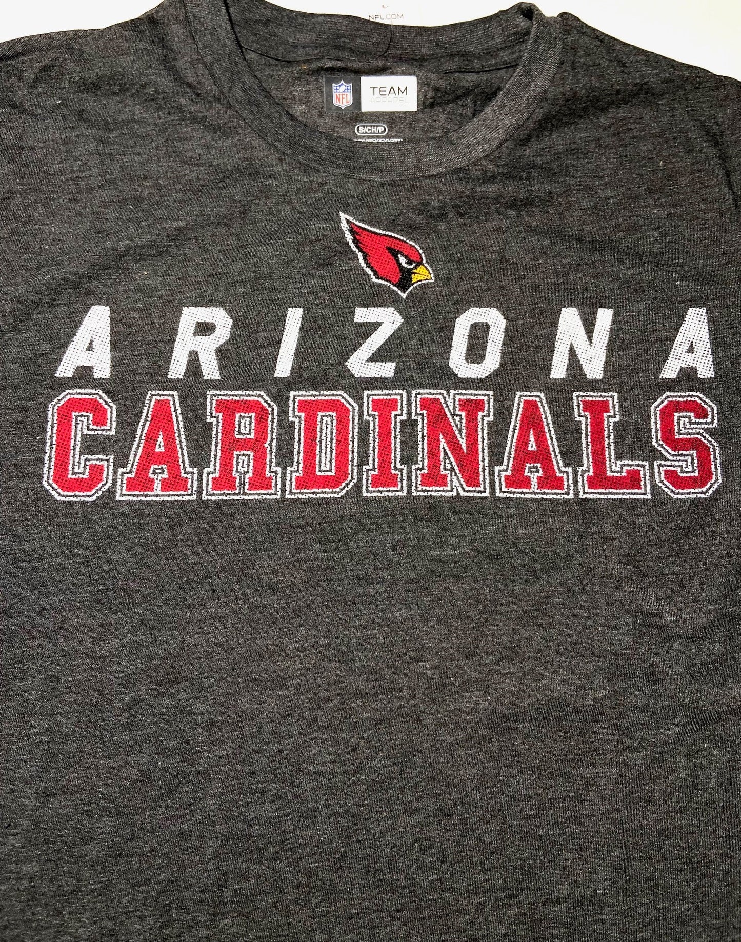 Arizona Cardinals 2016 NFL Adult Small Gray Logo T-Shirt by NFL Team Apparel