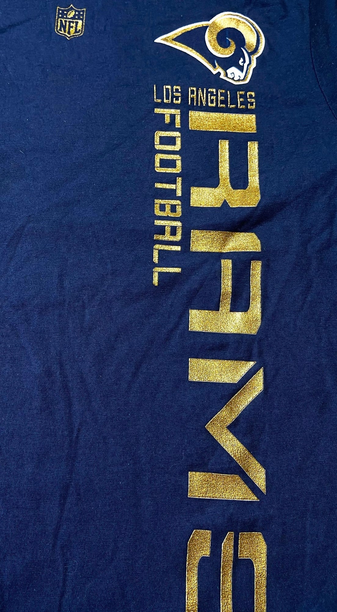 Los Angeles Rams 2013 NFL Vertical Print Blue Youth Large (14-16) T-Shirt By NFL Team Apparel