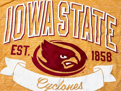 Iowa State Cyclones NCAA "EST. 1858" Banner Women's Gold T-Shirt by Pressbox/Royce Apparel