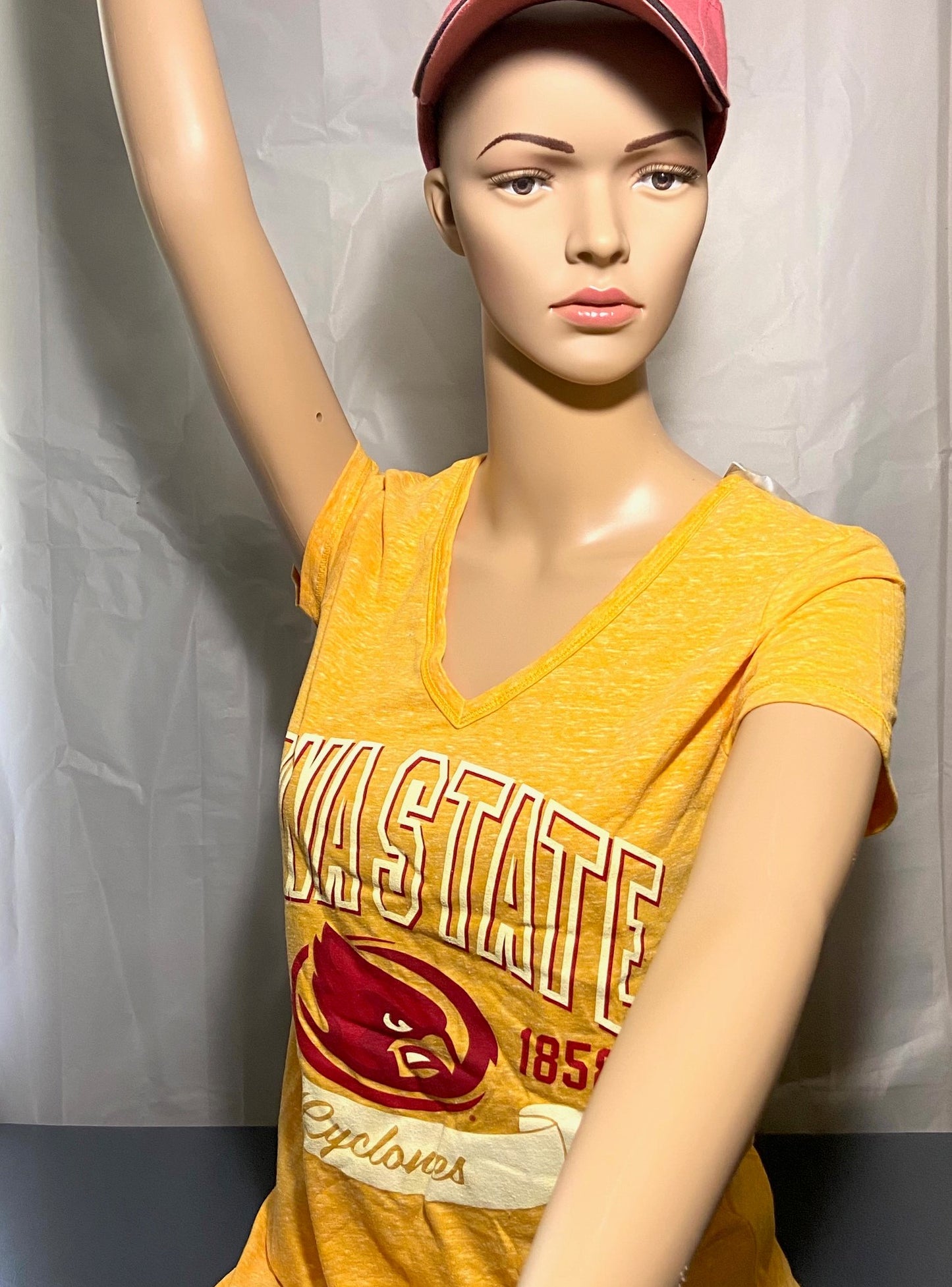 Iowa State Cyclones NCAA "EST. 1858" Banner Women's Yellow T-Shirt By Pressbox/Royce Apparel