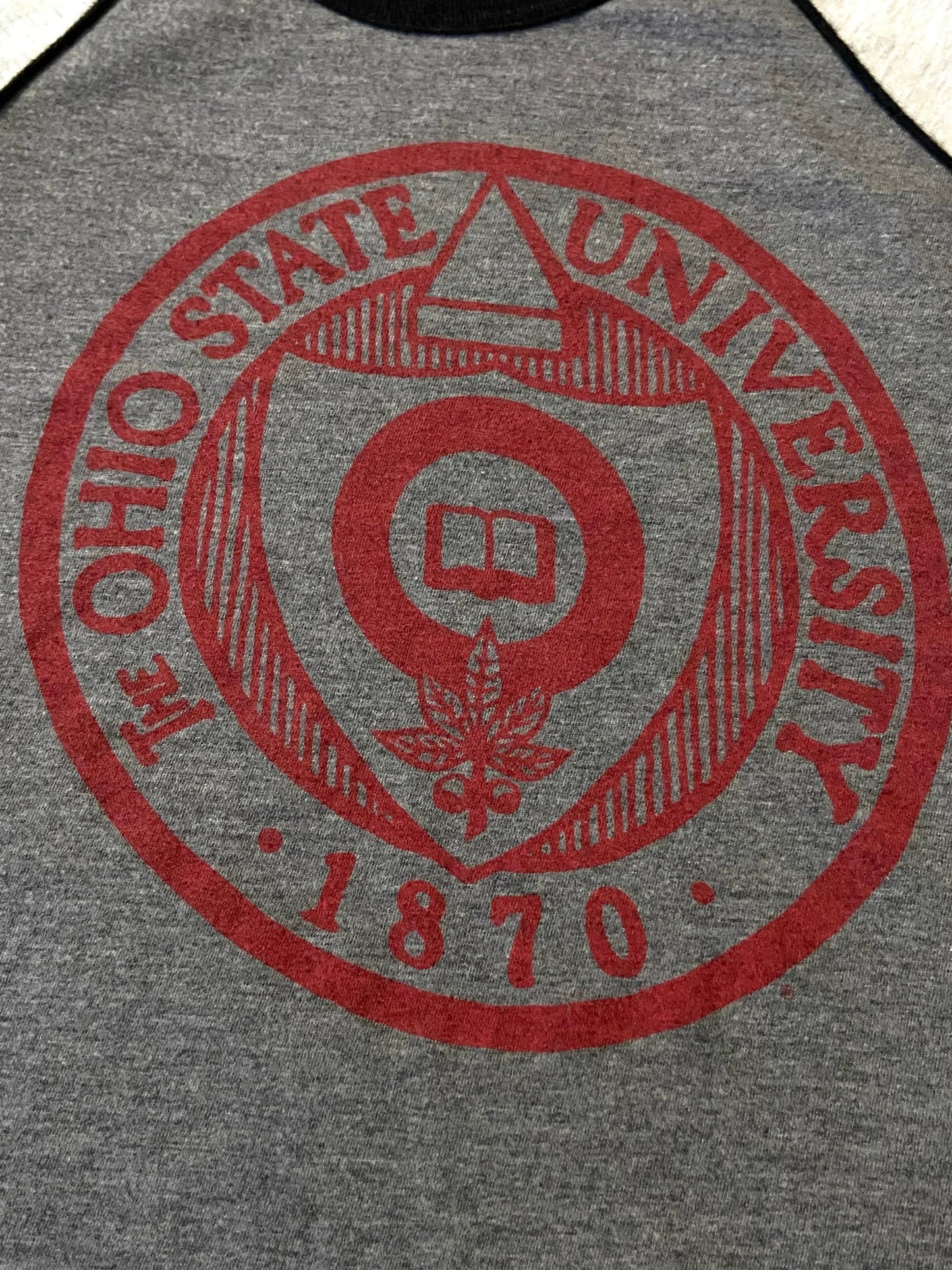 Ohio State Buckeyes NCAA Women's Gray "1870" Women's X-Small T-Shirt (Used) by Homage