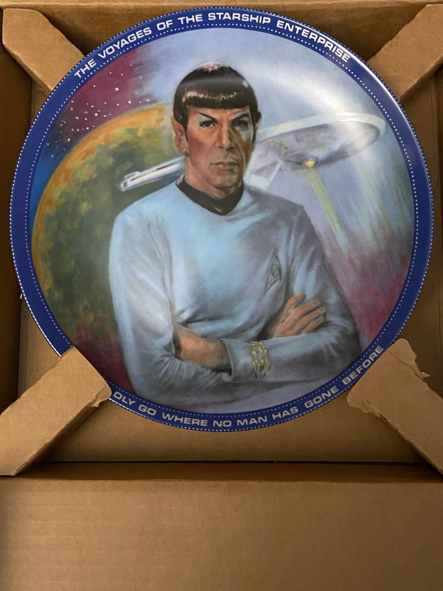 "Spock" 1984 Ltd. Ed. Star Trek Porcelain Collectors Plate (Used) by Ernst/Hamilton Collection