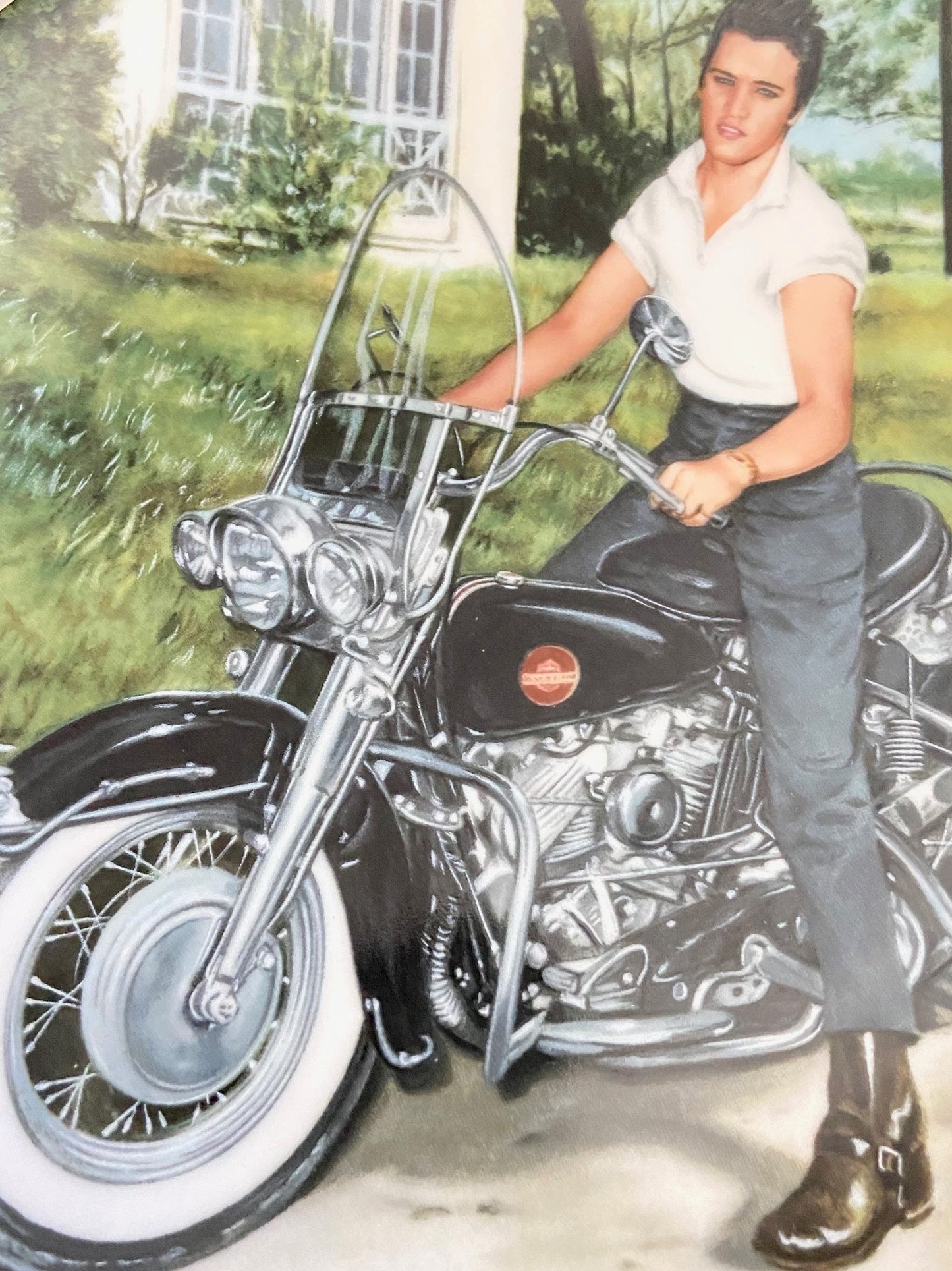 Elvis Presley 1990 Ltd. Ed. "Elvis on His Harley" Collector's Plate (Used) by Elvis Presley Enterprises