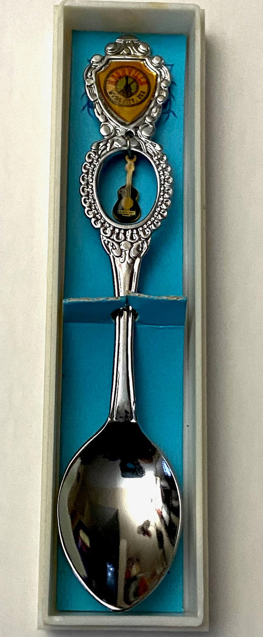 Nashville Music City USA Silver Plated Spoon with Guitar Charm (Used) by Unknown