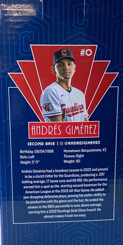 Andres Gimenez 2023 MLB Cleveland Guardians Bobblehead SGA by BD&A