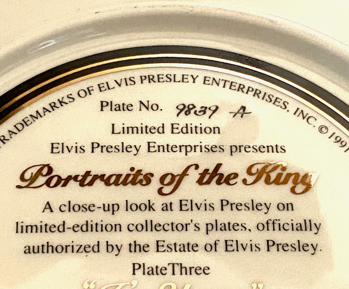 Elvis Presley 1991 Ltd. Ed. "I'm Yours" Collector's Plate (Used) by Delphi/EPE