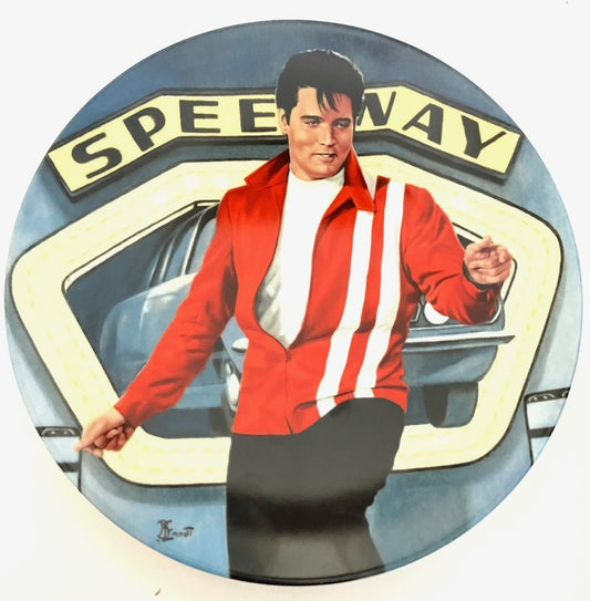 Elvis Presley 1993 Ltd. Ed. "Speedway" Collector's Plate (Used) by Delphi/EPE