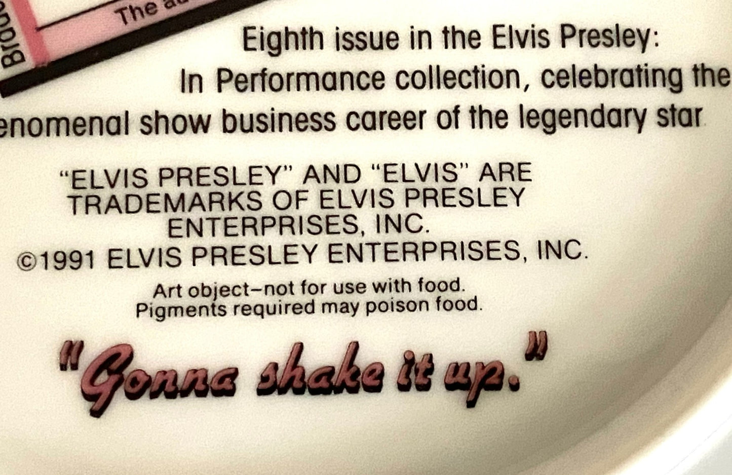 Elvis Presley 1991 Ltd. Ed. "Tampa, 1955" Collector's Plate (Used) by Delphi/EPE