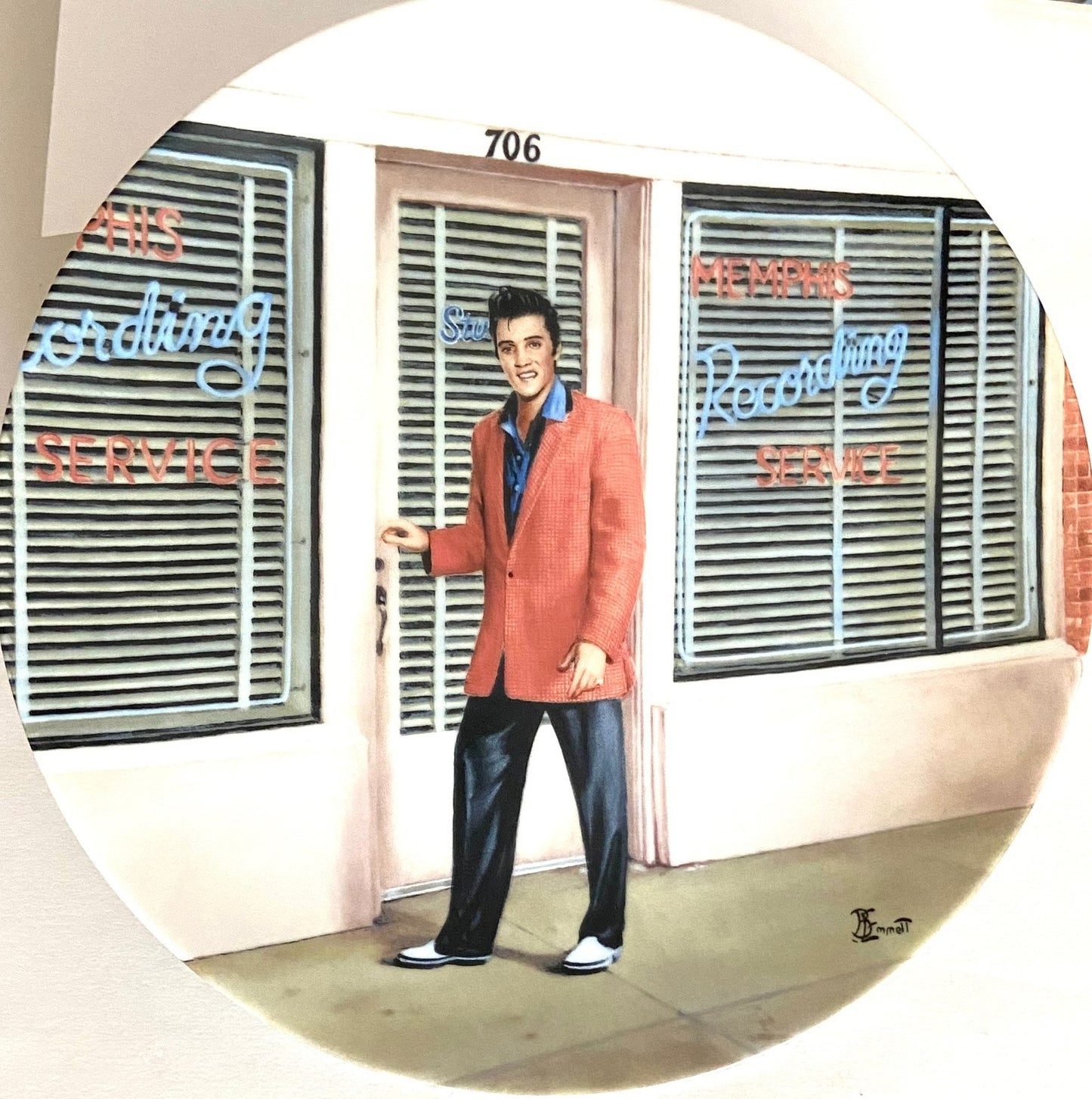 Elvis Presley 1991 Ltd. Ed. "Entering Sun Studio" Collector's Plate (Used) by Delphi/EPE