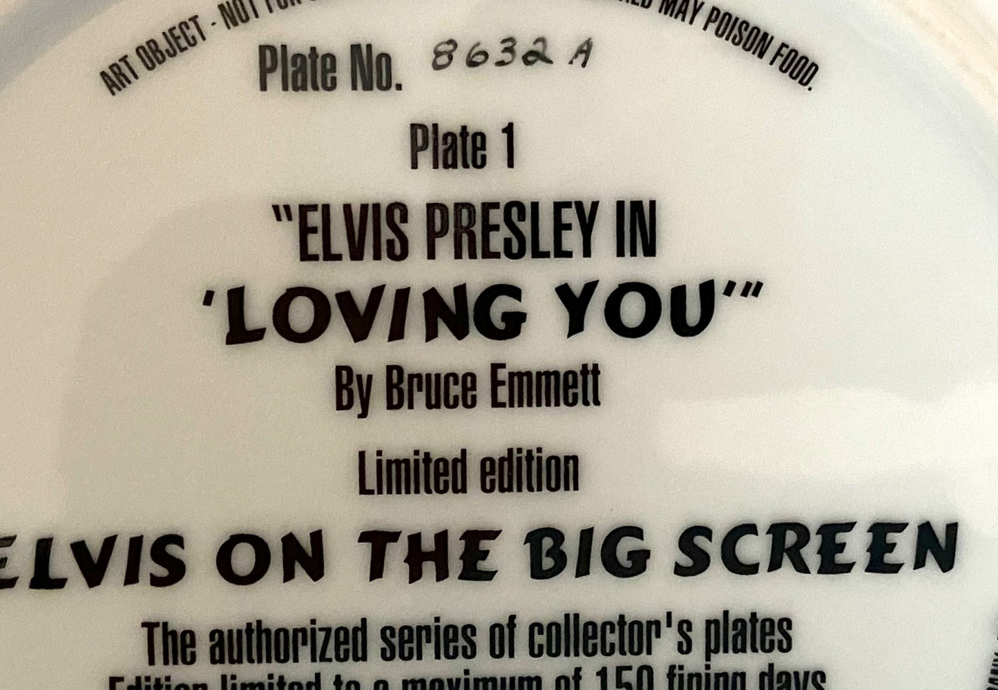 Elvis Presley 1992 Ltd. Ed. "Loving You" Collector's Plate (Used) by Delphi/EPE