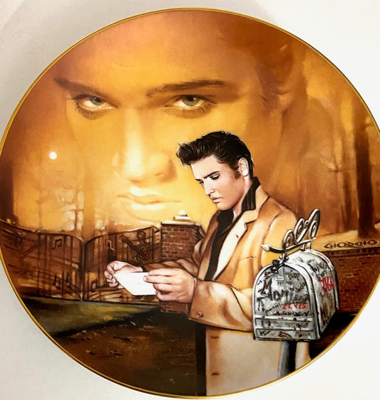 Elvis Presley 1992 Ltd. Ed. "Return to Sender" Collector's Plate (Used) by Delphi/EPE